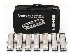 HOHNER KIT 7 GAITAS BLUES HARMONICA C D E F G A B