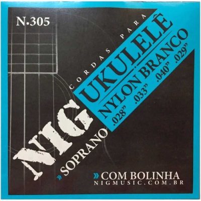 NIG CORDA UKULELE NYLON BRANCO COM BOLINHA N 305