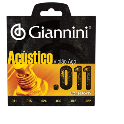 GIANNINI CORDA VIOLÃO AÇO ACÚSTICO 011 GESPW