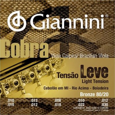 GIANNINI CORDA VIOLA CAIPIRA COBRA CEBOLÃO MI CV82L