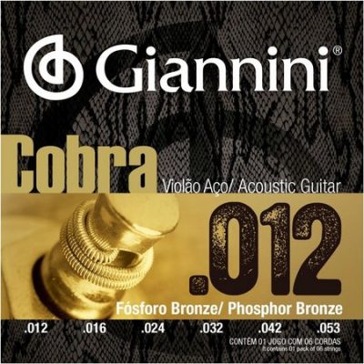 GIANNINI CORDA VIOLÃO AÇO COBRA 012 GEEFLKSF