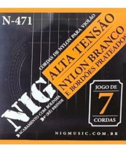NIG CORDA VIOLAO NYLON BRANCO  7 CORDAS C/ BOLINHA N 471