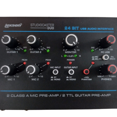 LEXSEN STUDIOCASTER DUO MIXER COM 4 CANAIS E INTERFACE