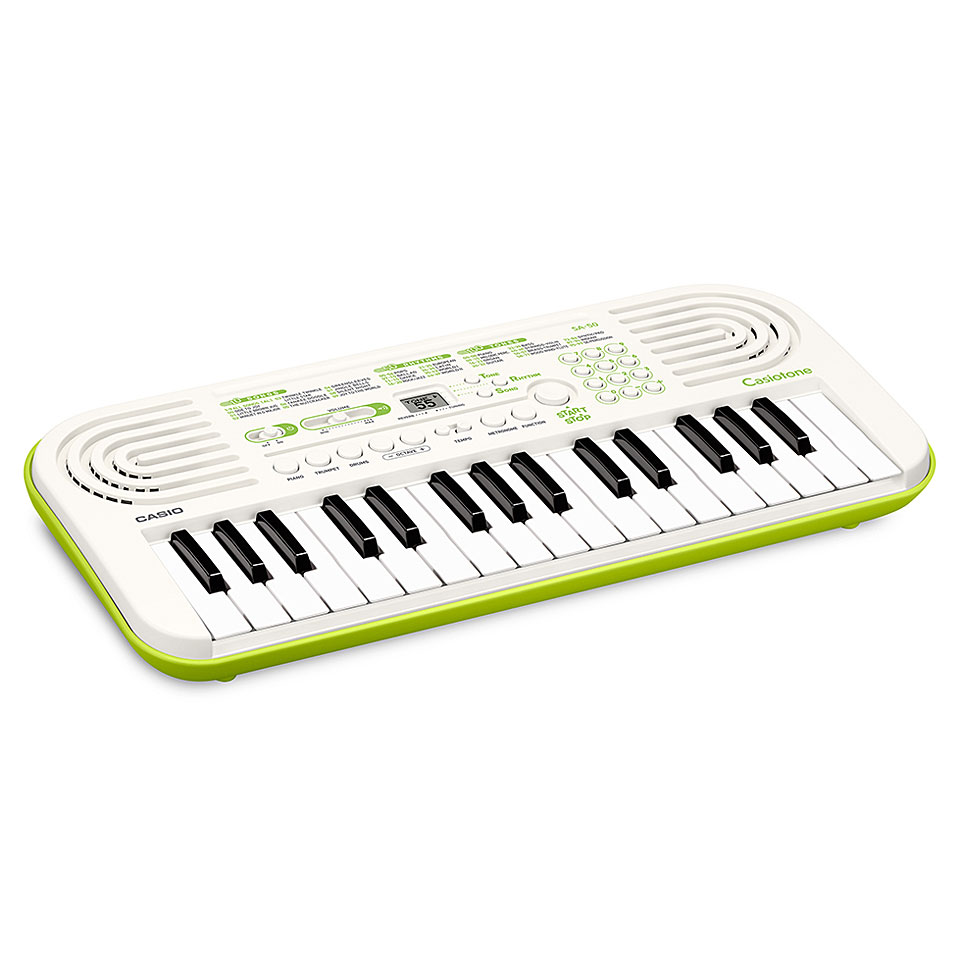 TECLADO MUSICAL INFANTIL CASIOTONE PRETO E BRANCO SA-51H2