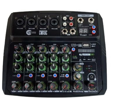 CUSTOM SOUND MESA 6 CANAIS USB BLUETOOTH CMX 6C