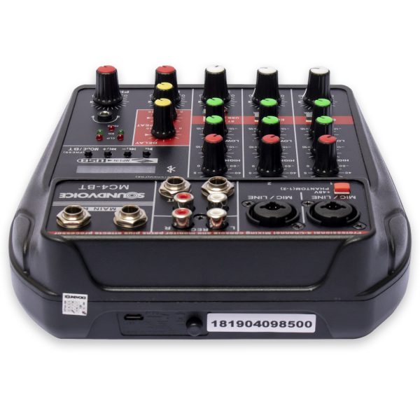 SOUNDVOICE MESA DE AUDIO INTERFACE 4 CANAIS MC 4 BT