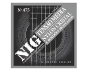 NIG ENC. DUPLO P/ VIOLAO NYLON CRISTAL/PRATEADO TENSAO MEDIA N475