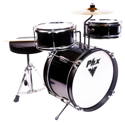 Bateria Infantil Phx 4 peças preto bip 14 bk