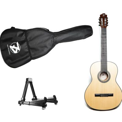 Kit Violao Classico Nylon + Capa + Suporte de chão Sevenplay SP3