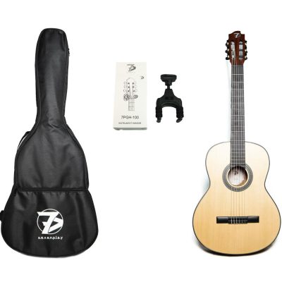 Kit Violao Classico Nylon + Capa + Suporte de parede Sevenplay SP4