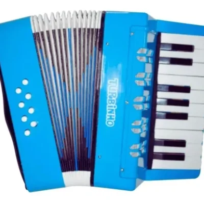 Acordeon Infantil Turbinho 8 Baixos Azul claro 104 Lb