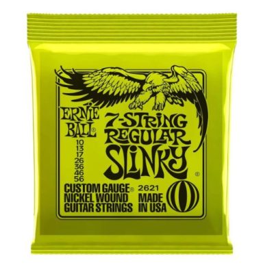 Encordoamento Guitarra Ernie Ball 010 7 Cordas Reg Slinky 2621