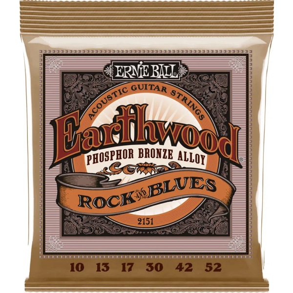 Encordoamento Violão Aço Ernie Ball Earthwood Rock And Blues 010 2151