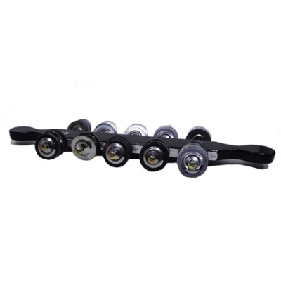 Chocalho de platinela Contemporânea luxo madeira preto  com gliter