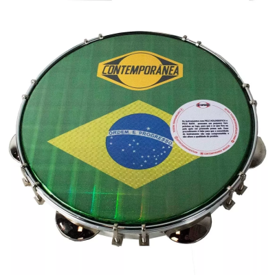 Pandeiro Contemporanea 10 Polegadas Pele Nylon Brasil 31CBB