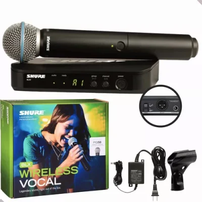 Microfone Sem fio Shure blx 24br/pg58 j10