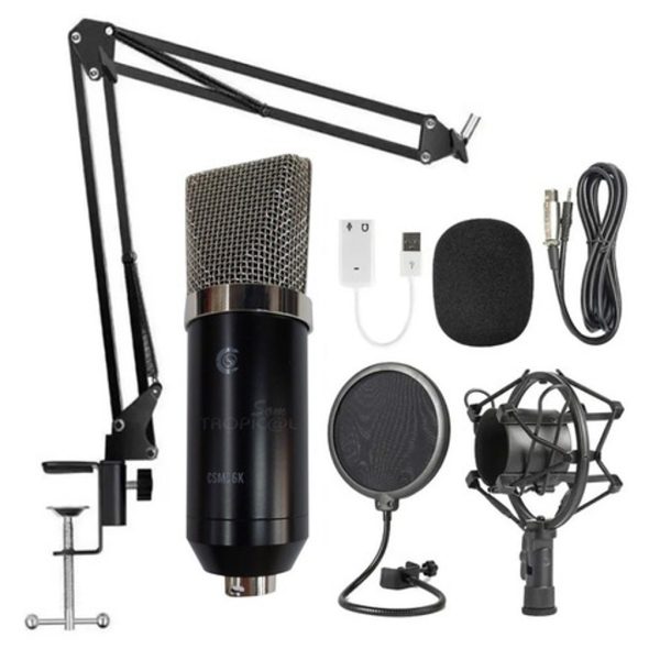 Kit Microfone Condensador Custom Sound csmc 6k