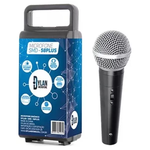 Microfone Dinamico Dylan smd 58 plus
