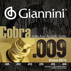 Corda Giannini Cobra Violão aço 009 geewakf