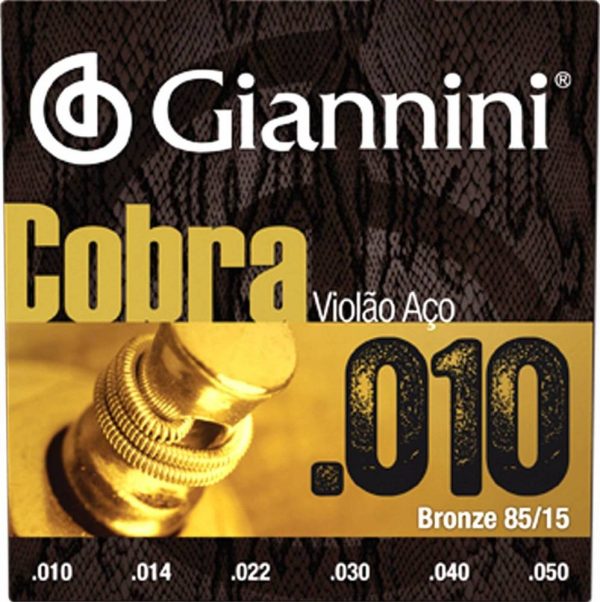 Corda Giannini Corda violão aço cobra 010 geefle