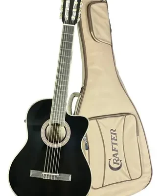 VIOLAO NYLON CUT T/SPRUCE B/S MOGNO EQ PL-T NV GOLD PRETO GLOSS HC-250CE/BK C/BAG M-LINE CLASSIC CRA